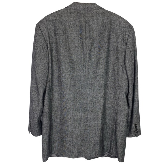Hugo Boss 44L Long Blazer Gray Sport Coat 2-Button Suit Luxury Check USA Pockets - Picture 5 of 5